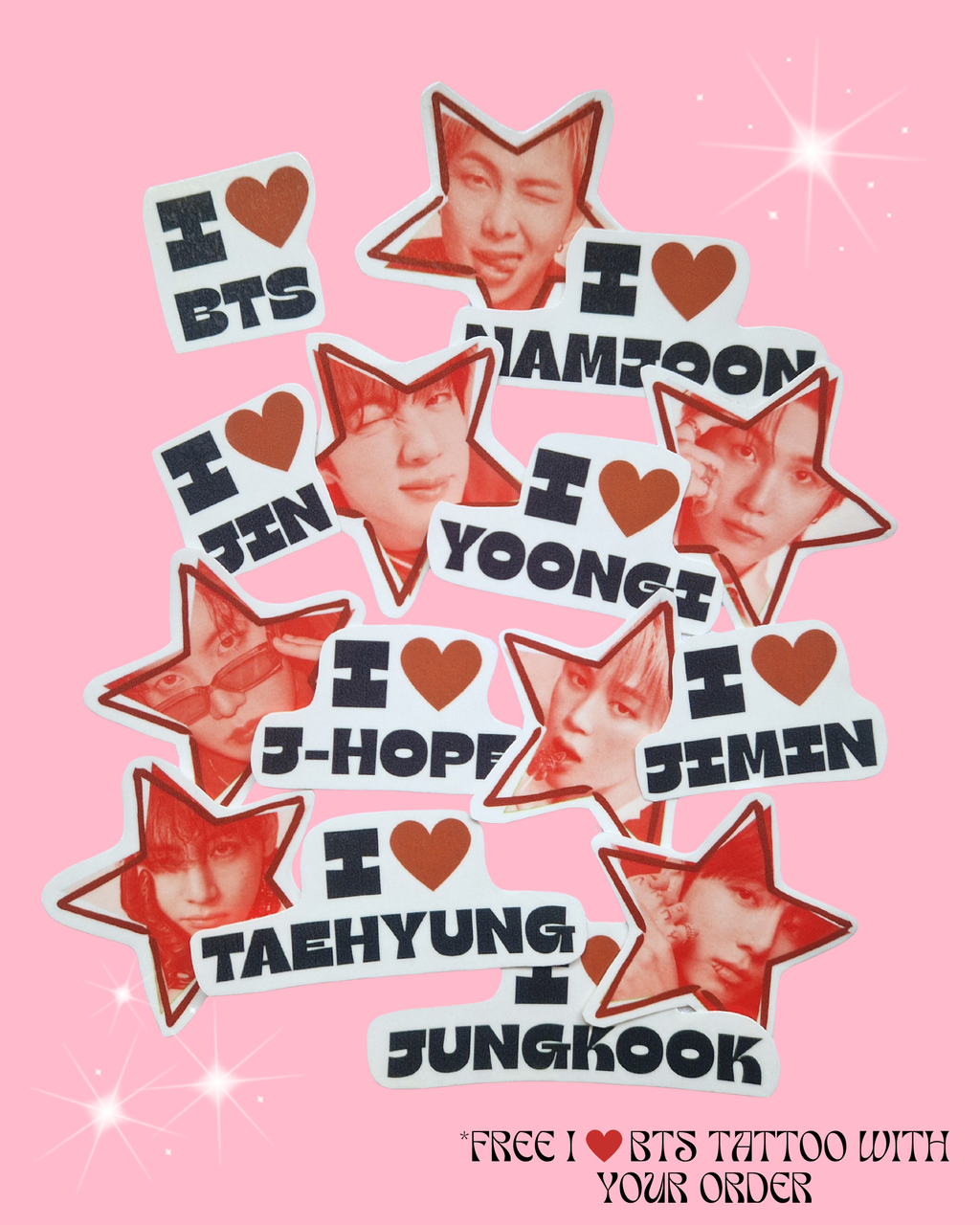 BTS Temporary Tattoos (Individual)