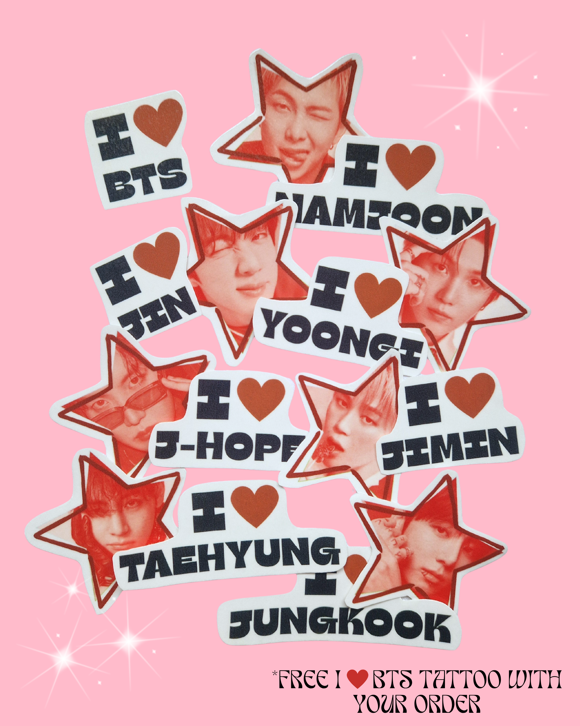 BTS Temporary Tattoos (Individual)